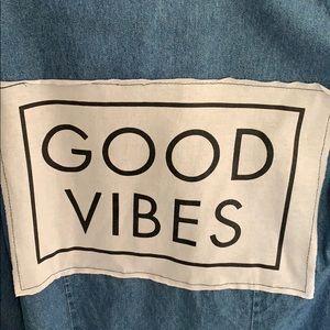 GOOD VIBES denim shirt